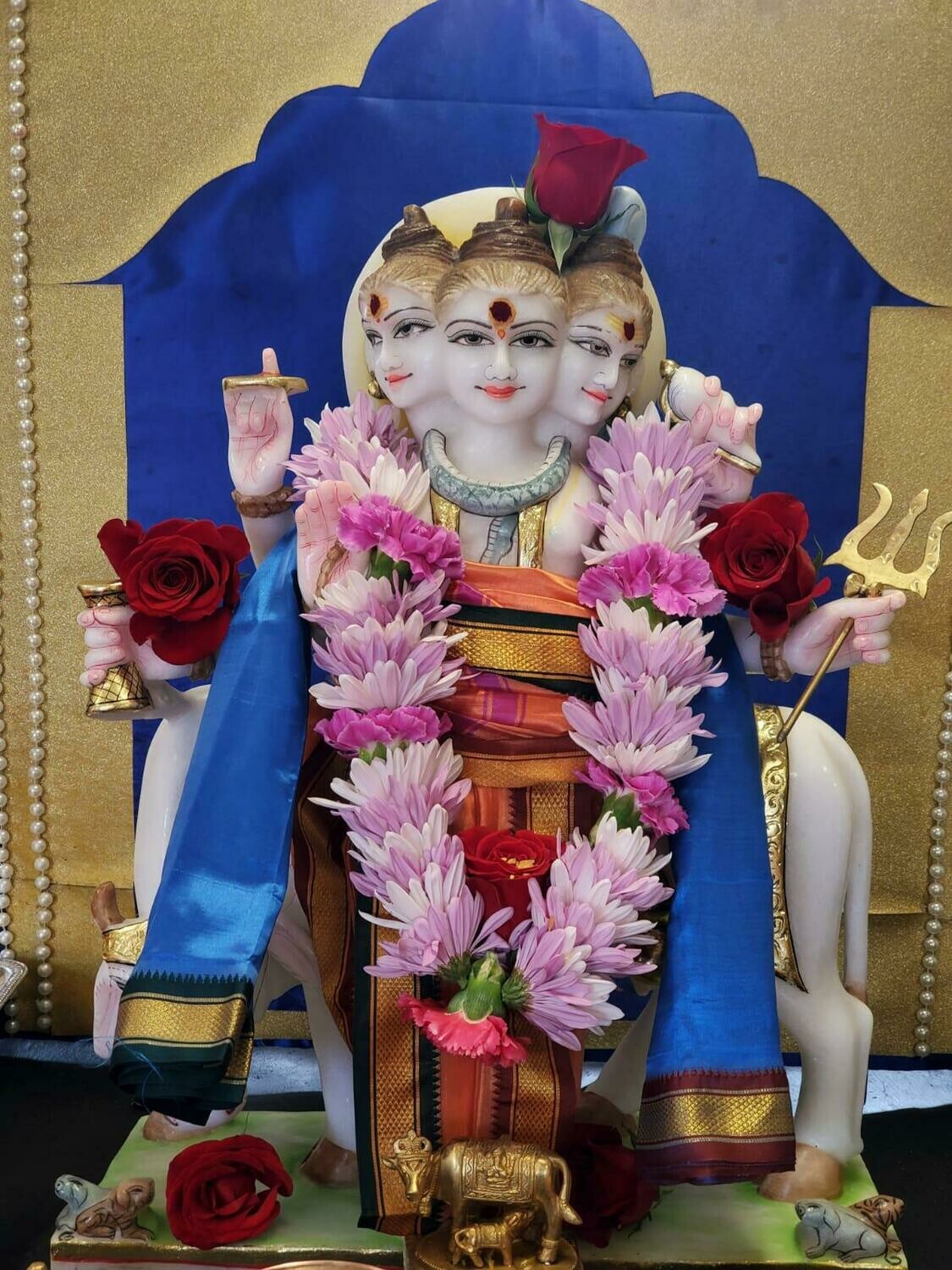 Abhishekam for Lord Dattatreya (@ Temple -Samuhika)